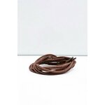 Brown Thin Round Shoelaces Corbby bijela