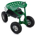 WALDBECK PARK RANGER, vrtno mobilno sjedalo, 130 kg, pretinac, čelik, zelena