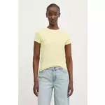Majica kratkih rukava Guess Jeans za žene, boja: žuta, W4YI01 J1314