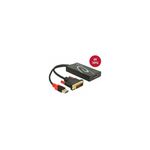 Adapter DELOCK, DisplayPort (Ž) na DVI-I 24+1 (M) + USB-A (M) napajanje, 4K, crni