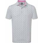 Footjoy Wasp Print Lisle White/Black/Pink M Polo majica