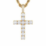 Privjesak ICED STUFF Diamond Cross Zlatna