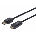 Kabel MANHATTAN, DisplayPort (M) na HDMI (M), 4K@60Hz, 1.0m