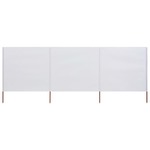vidaXL Vjetrobran s 3 panela od tkanine 400 x 80 cm pješčano bijeli