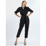 Orsay Black Denim Overall - Women crna