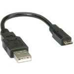 ROLINE Kabel USB 2.0 A - Micro USB B 0.15m