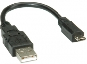 ROLINE Kabel USB 2.0 A - Micro USB B 0.15m