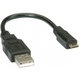 ROLINE Kabel USB 2.0 A - Micro USB B 0.15m