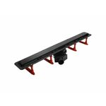 Tuš kanalica 950mm CONFLUO FRAMELESS LINE s crnim kaljenim staklom