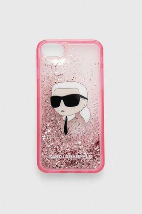 Etui za telefon Karl Lagerfeld iPhone 7/8/SE 2020/SE 2022 boja: ružičasta - roza. Etui za telefon iz kolekcije Karl Lagerfeld. Model izrađen od sintetičkog materijala.