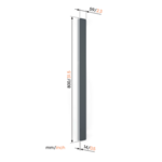 Vogel's kanalica za sakrivanje kablova TVA6000WH, dužina 80cm - bijela