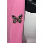 Butterfly Brooch A-2-21-7 green + silver roze