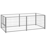 vidaXL Kavez za pse srebrni 200 x 100 x 70 cm čelični