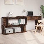 Kutni radni stol boja hrasta 200 x 50 x 76 cm konstruirano drvo
