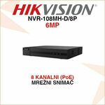 HIKVISION 8 KANALNI 6MP POE MREŽNI VIDEO SNIMAČ NVR-108MH-D/8P