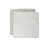 Jollein Plahta s gumicom Jersey 60x120 cm 2 kom, Ivory - Nougat