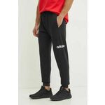 Donji dio trenirke adidas Essentials Linear boja: crna, s tiskom, JN1799