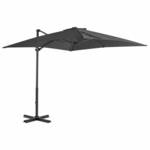 vidaXL Konzolni suncobran s aluminijskom šipkom antracit 250 x 250 cm