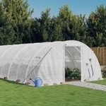 vidaXL Staklenik s čeličnim okvirom bijeli 40 m² 10 x 4 x 2 m