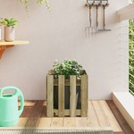 vidaXL Vrtna sadilica s izgledom ograde 40x40x40 cm od borovine