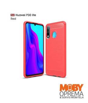 Huawei P30 Lite crvena premium carbon maska