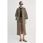 Pamučni kaput By Malene Birger DINA za žene, boja: crna, za prijelazno razdoblje, oversize, 103071