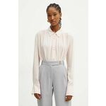 Bluza Liviana Conti za žene, boja: ružičasta, relaxed, s klasičnim ovratnikom, L4WS06