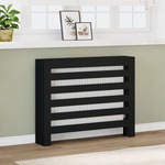 vidaXL Pokrov za radijator crni 104 x 20 x 82 cm konstruirano drvo