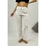 80156 Dewberry Women Pyjama Bottom-WHITE siva