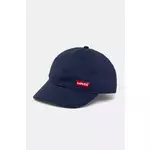 Pamučna kapa sa šiltom za bebe Levi's LAN RICHMOND BATWING CURVE BRI boja: tamno plava, s aplikacijom
