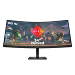 HP 34c monitor, VA, 34", 16:9/21:9, 1680x1050/3440x1440, 165Hz, pivot, HDMI, Display port, VGA (D-Sub), USB