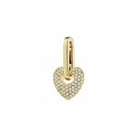Pilgrim Privjesak 'Shiny Heart' zlatna / prozirna