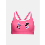 Under Armour Bra G Crossback Graphic-PNK - Girls bijela, roze