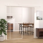 vidaXL Klizna vrata od stakla ESG i aluminija 102,5 x 205 cm bijela