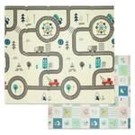 Fillikid dvostrana podloga za igru Street&Animals in BOX, 180x200 cm