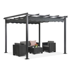 Tenerife samostojeća terasa pergola 3 x 3 m siva Garden Point