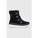 Cipele za snijeg od brušene kože Sorel boja: crna - crna. Čizme za snijeg iz kolekcije Sorel. Model izrađen od brušene kože.