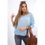 Kesi Włoski Blouse with the inscription Fantastic blue svijetloplava
