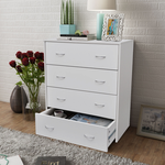 vidaXL Bijeli ormarić s 4 ladice 60 x 30,5 71 cm