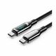 Vention Cotton Braided USB 2.0 C Male to C Male 5A Cable With LED Display 1,2m VEN-TAYBAV VEN-TAYBAV