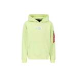 ALPHA INDUSTRIES Sweater majica limeta / krvavo crvena / bijela