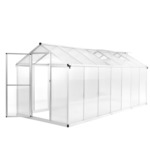 vidaXL Staklenik od aluminija 421 x 190 x 195 cm 15,6 m³