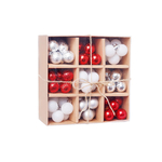 Kuglice set 99kom 3cm crveno-bijele