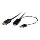 Roline HDMI / DisplayPort / USB priključni kabel DisplayPort utikač, HDMI A utikač, USB-A utikač 3 m crna 11.04.5993 sa zaštitom HDMI kabel