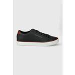 Kožne tenisice Tommy Hilfiger TH HI VULC CORE LOW LEATHER ESS za muškarce, boja: tamno plava, FM0FM05041