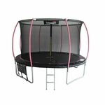 Trampolin SPORT BASE 366 cm - crni - rozi