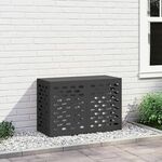 vidaXL Crna Metal 90 x 40 x 60 cm Pokrov za klima uređaj Pravokutni