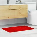 vidaXL Crvena Poliester 60 x 90 cm Kupaonska prostirka Pravokutna