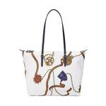 Lauren Ralph Lauren Shopper torba 'KEATON 26' morsko plava / zeleno smeđa / crvena / bijela
