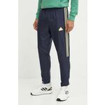 Donji dio trenirke adidas Tiro boja: tamno plava, s aplikacijom, IW3582